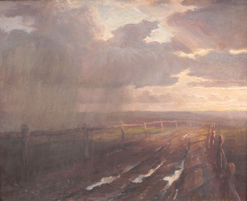 Gemälde landschaft regen - gemälde:,