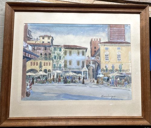 Aquarell medierraner markt - ::,