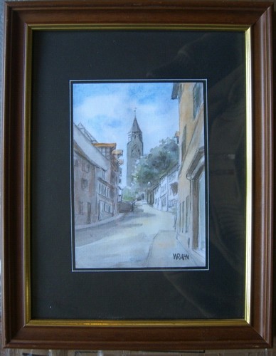 Aquarell rottweil blick von - :aquarell,